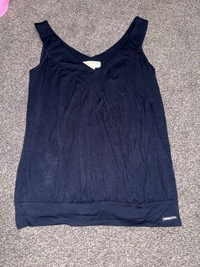 Y2K Michael Kors Black Babydoll Tank Top Empire Waist Stretch